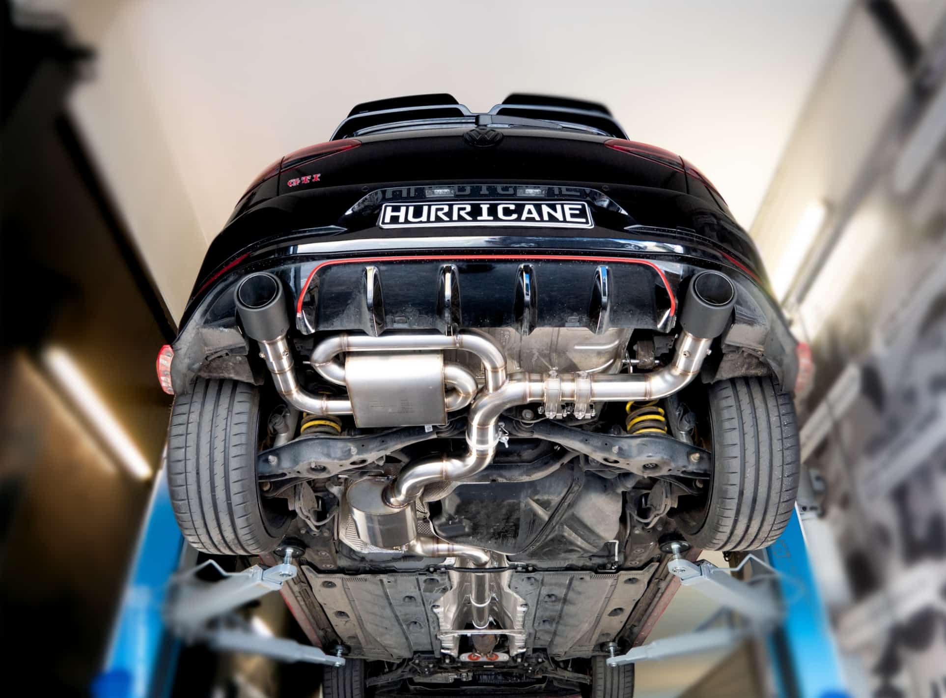 Hurricane 3,5" Auspuffanlage für VW Golf GTI 7.5 Performance FL V3 Hurricane 3,5" Auspuffanlage für VW Golf GTI 7.5 Performance FL V3