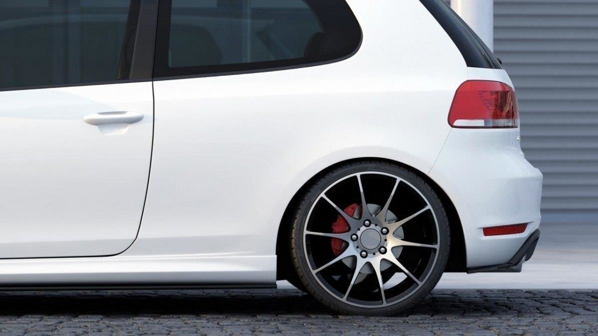 Maxton Design Heck Ansatz Flaps Diffusor für VW GOLF 6 GTI 35TH schwarz Hochglanz