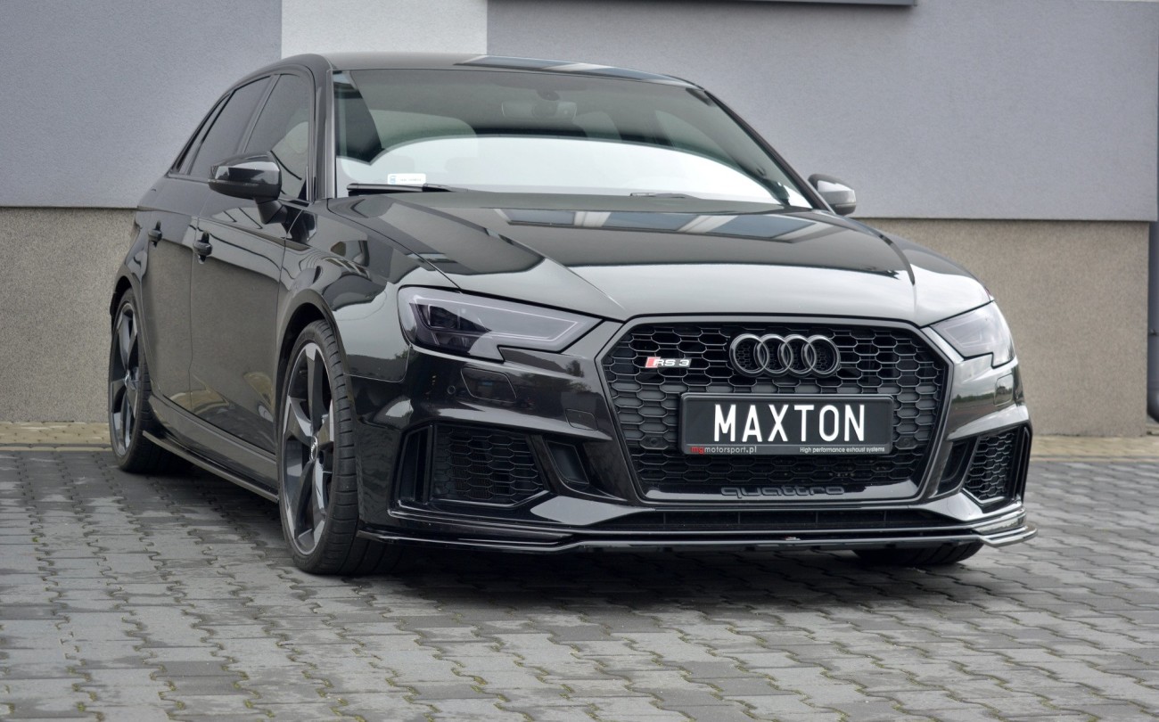 Maxton Design Cup Spoilerlippe Front Ansatz V.2 für Audi RS3 8V FL Sportback