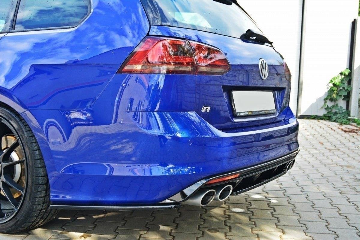 Maxton Design Heck Ansatz Flaps Diffusor für VW GOLF 7 R VARIANT schwarz Hochglanz