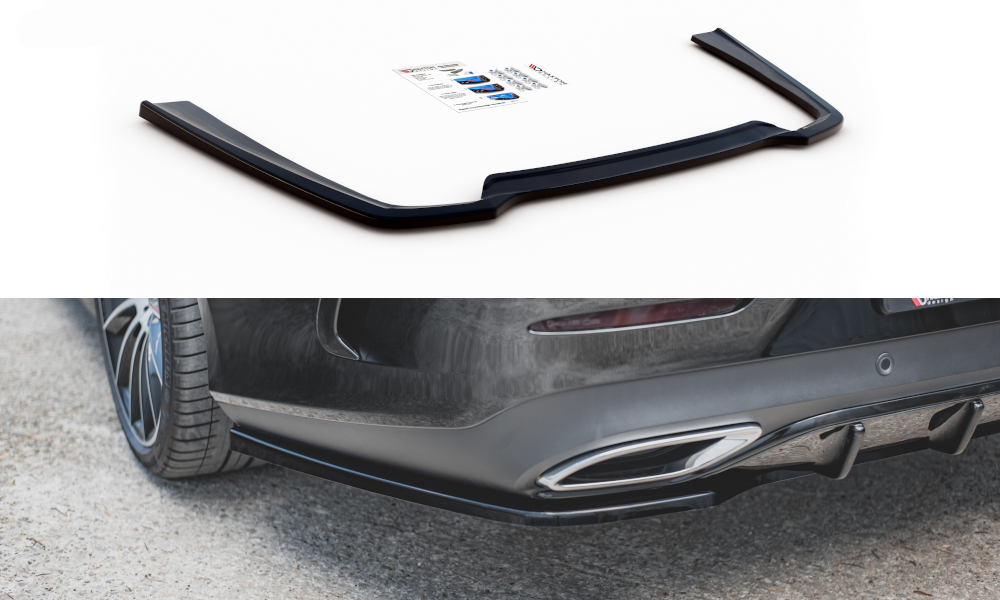 Maxton Design Mittlerer Diffusor Heck Ansatz für Mercedes-Benz CLS AMG-Line C257 schwarz Hochglanz