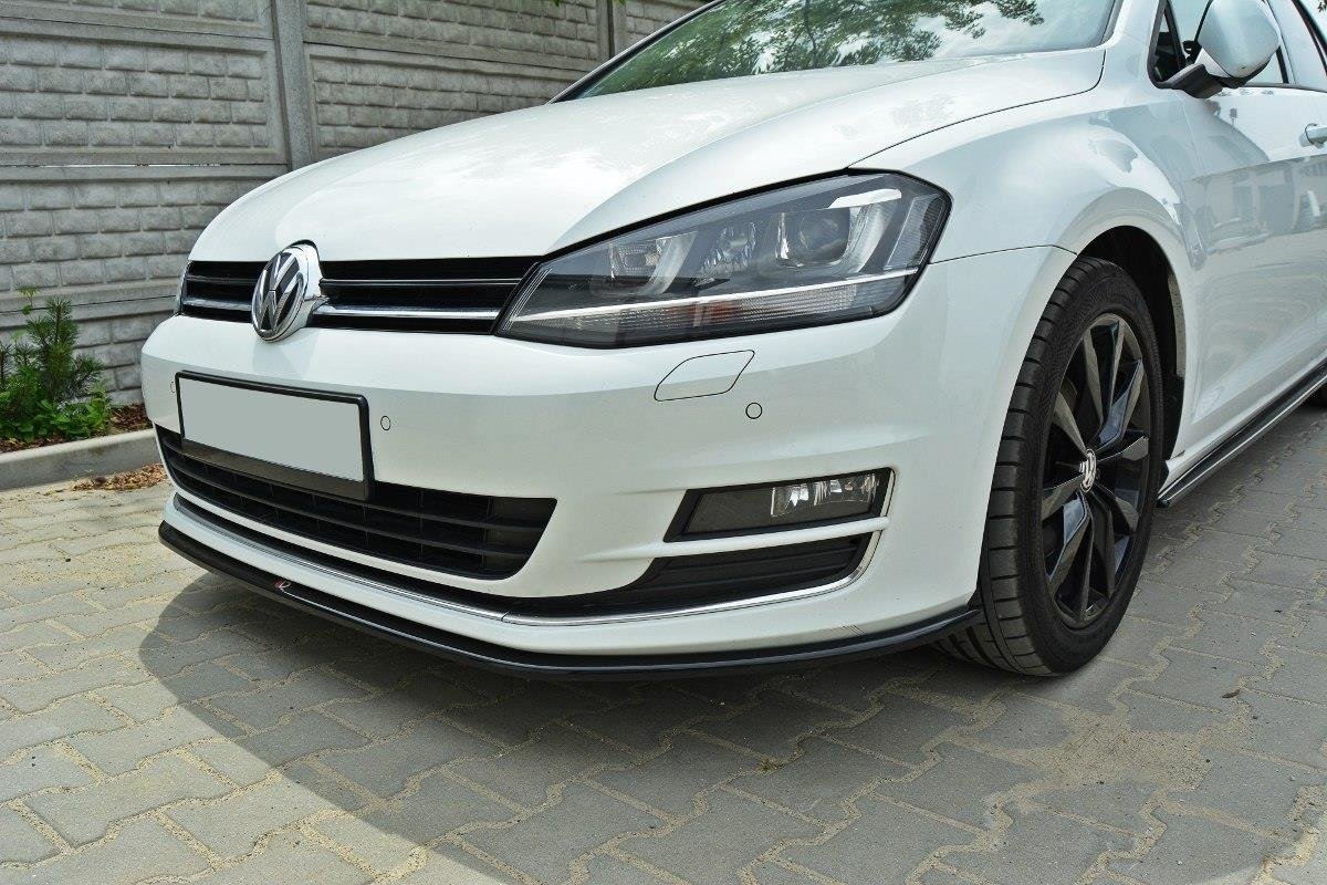 Maxton Design Front Ansatz für VW GOLF 7 schwarz Hochglanz