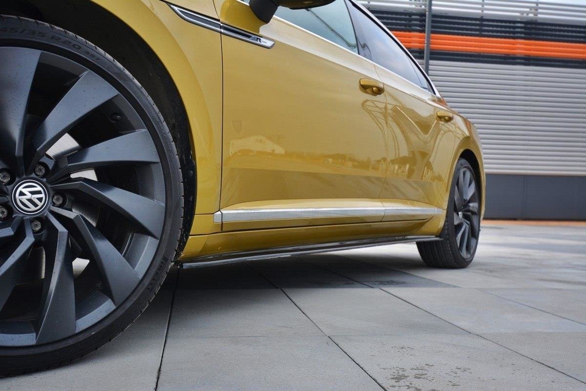 Maxton Design Seitenschweller Ansatz für Volkswagen Arteon R-Line schwarz Hochglanz