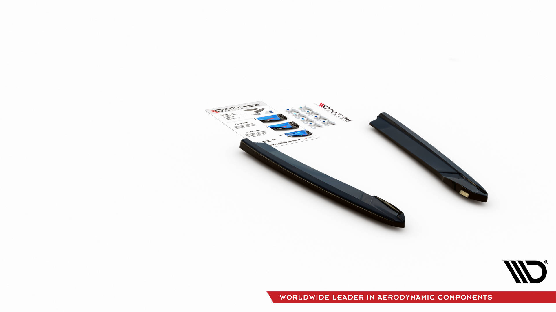Maxton Design Heck Ansatz Flaps Diffusor V.4 für Skoda Octavia RS Mk4 schwarz Hochglanz