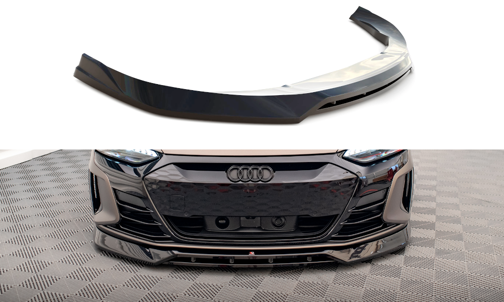 Maxton Design Front Ansatz V.3 für Audi e-Tron GT / RS GT Mk1 schwarz Hochglanz