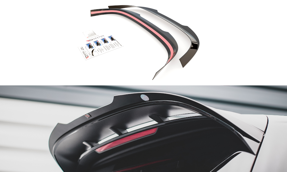 Maxton Design Spoiler CAP V.2 für Volkswagen Golf 8 R-Performance / GTI Clubsport schwarz Hochglanz