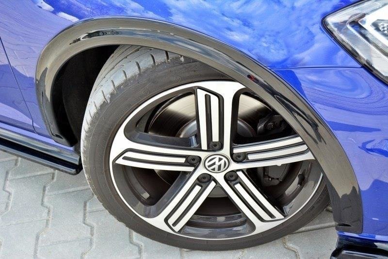 Maxton Design Kotflügelverlängerung VW Golf 7 R / R-Line Facelift schwarz Hochglanz