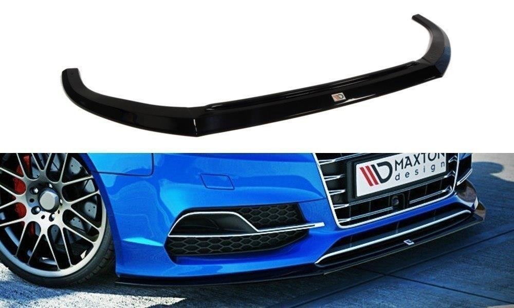 Maxton Design Front diffusor V.1 Audi S3 / A3 S-Line 8V Limousine / Cabrio schwarz Hochglanz