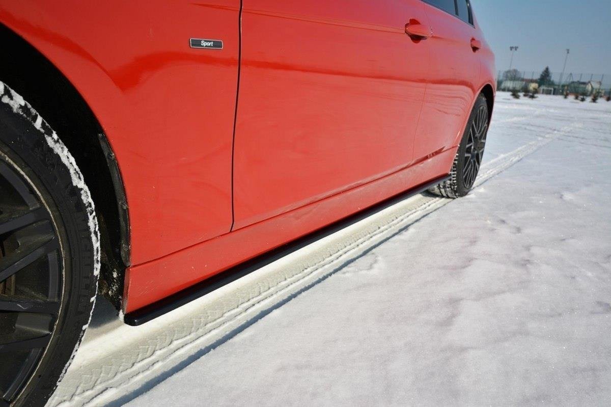 Maxton Design Seitenschweller Ansatz für BMW 3er F30 schwarz Hochglanz