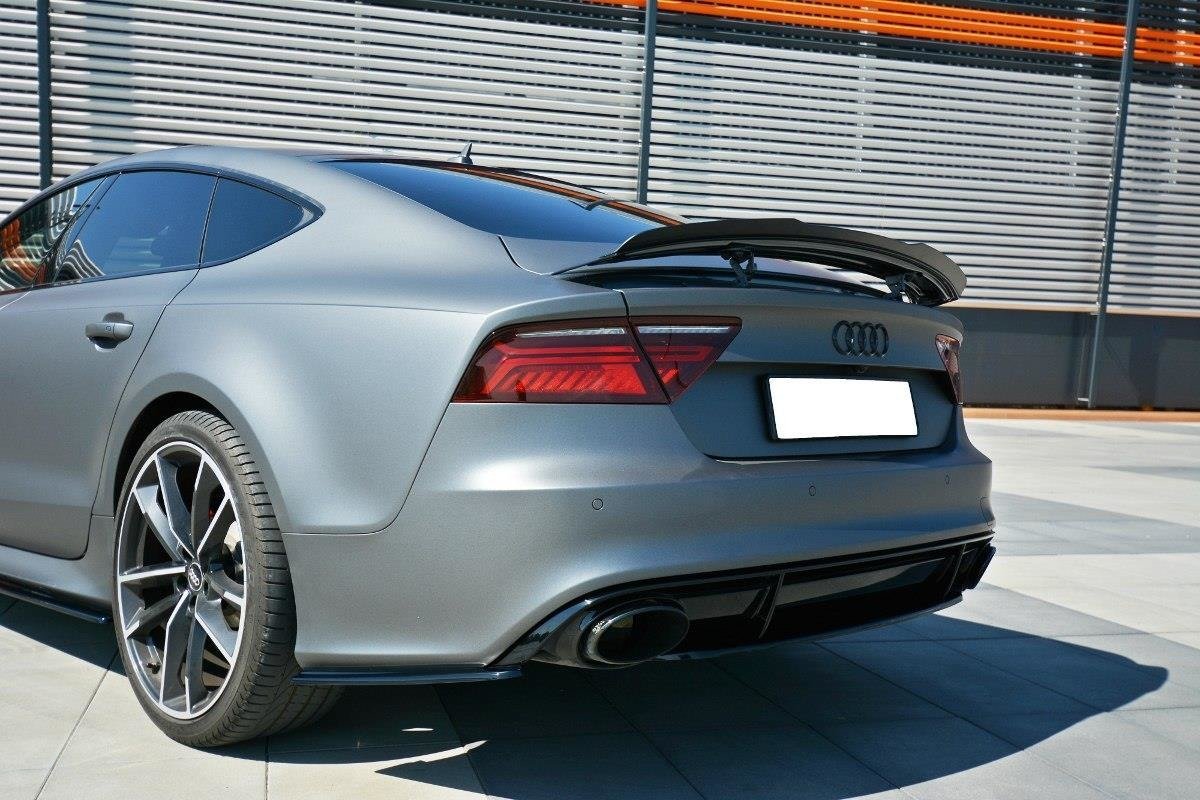 Maxton Design Heck Ansatz Flaps Diffusor für Audi RS7 Facelift schwarz Hochglanz Maxton Design Heck Ansatz Flaps Diffusor für Audi RS7 Facelift schwarz Hochglanz