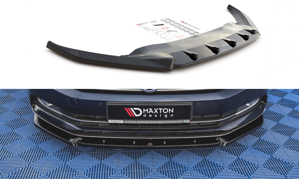 Maxton Design Front Ansatz V.2 für Volkswagen Passat B8 schwarz Hochglanz