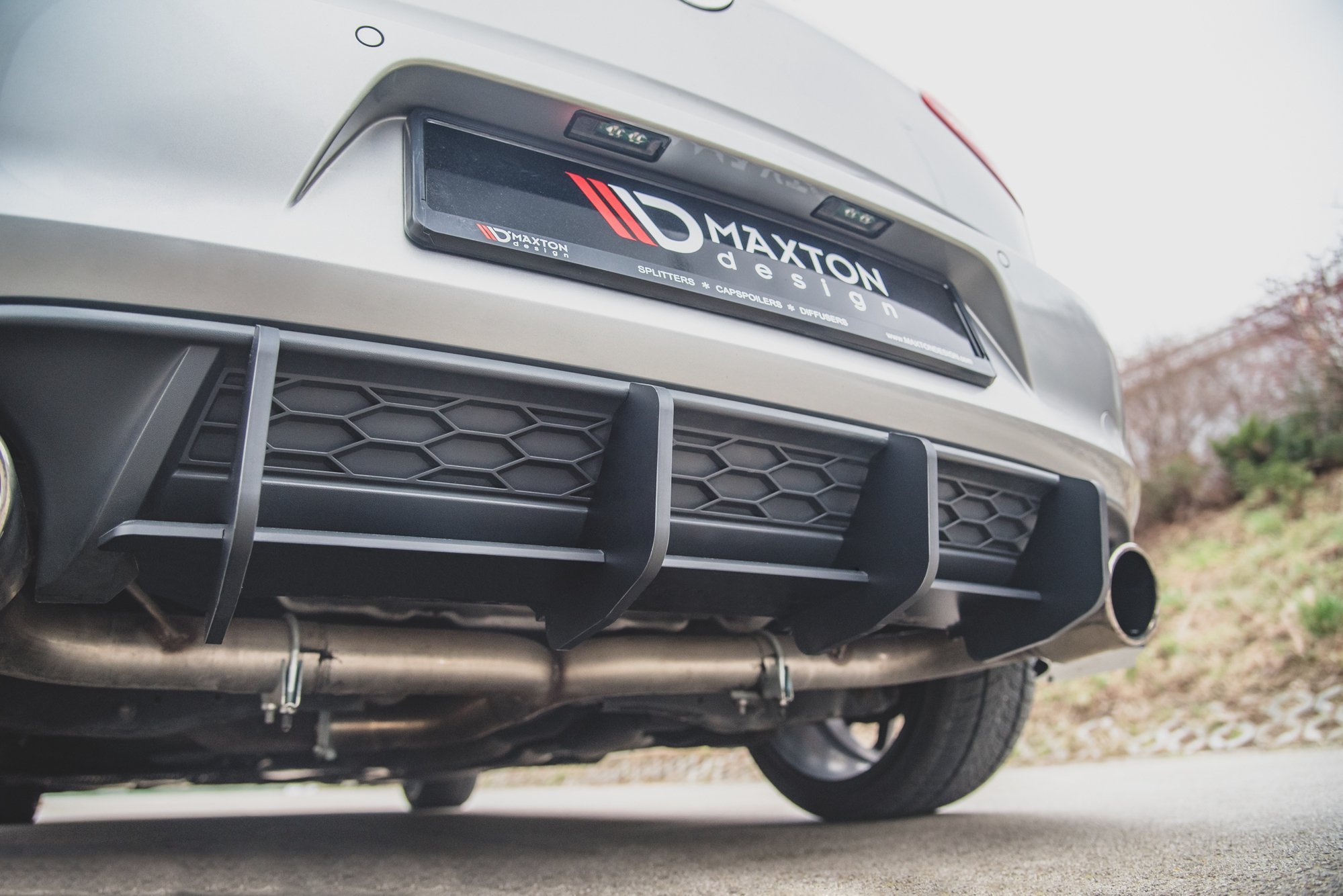 Maxton Design Diffusor Heck Ansatz für Heckschürze V.2 für VW Golf 7 GTI