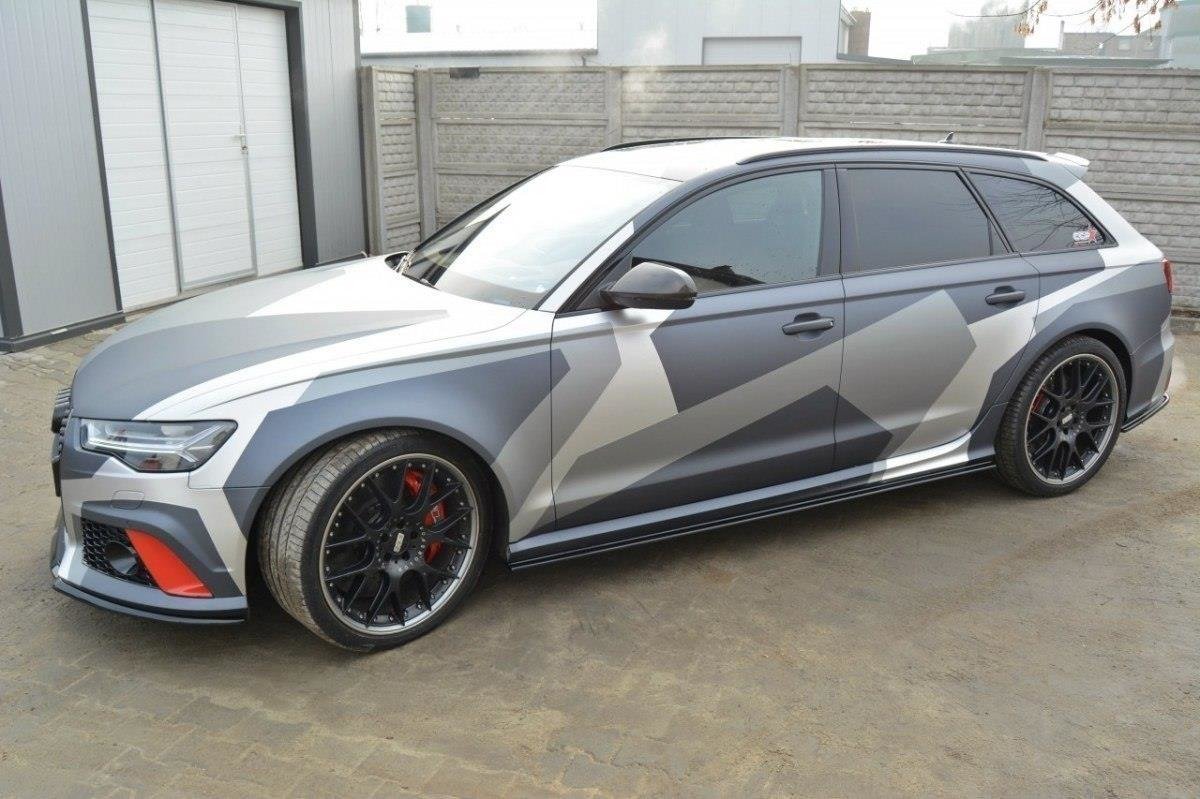 Maxton Design Seitenschweller Ansatz für Audi RS6 C7 / C7 FL schwarz Hochglanz