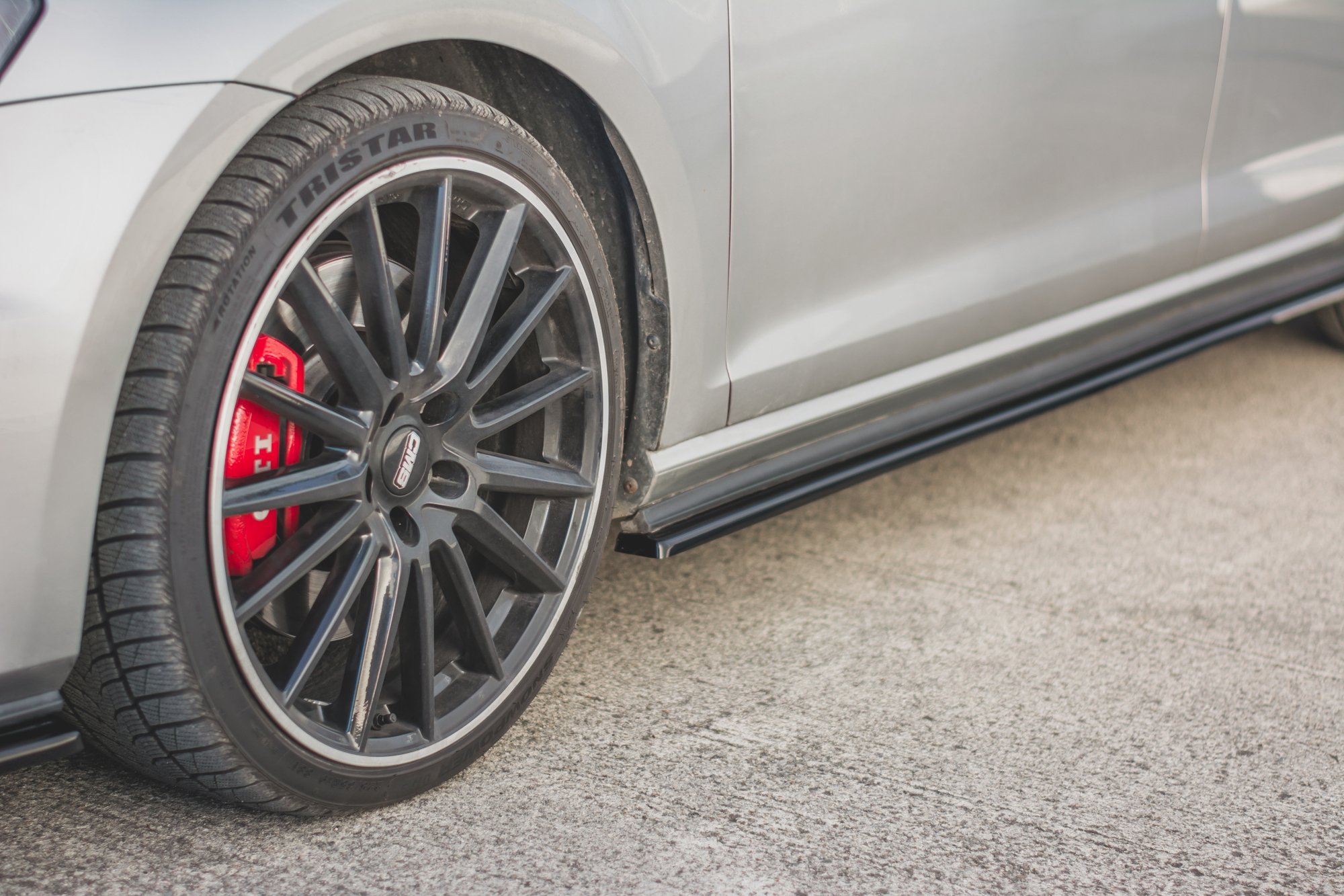 Maxton Design Seitenschweller Ansatz für V.2 für VW Golf 7 GTI (verengen) schwarz Hochglanz
