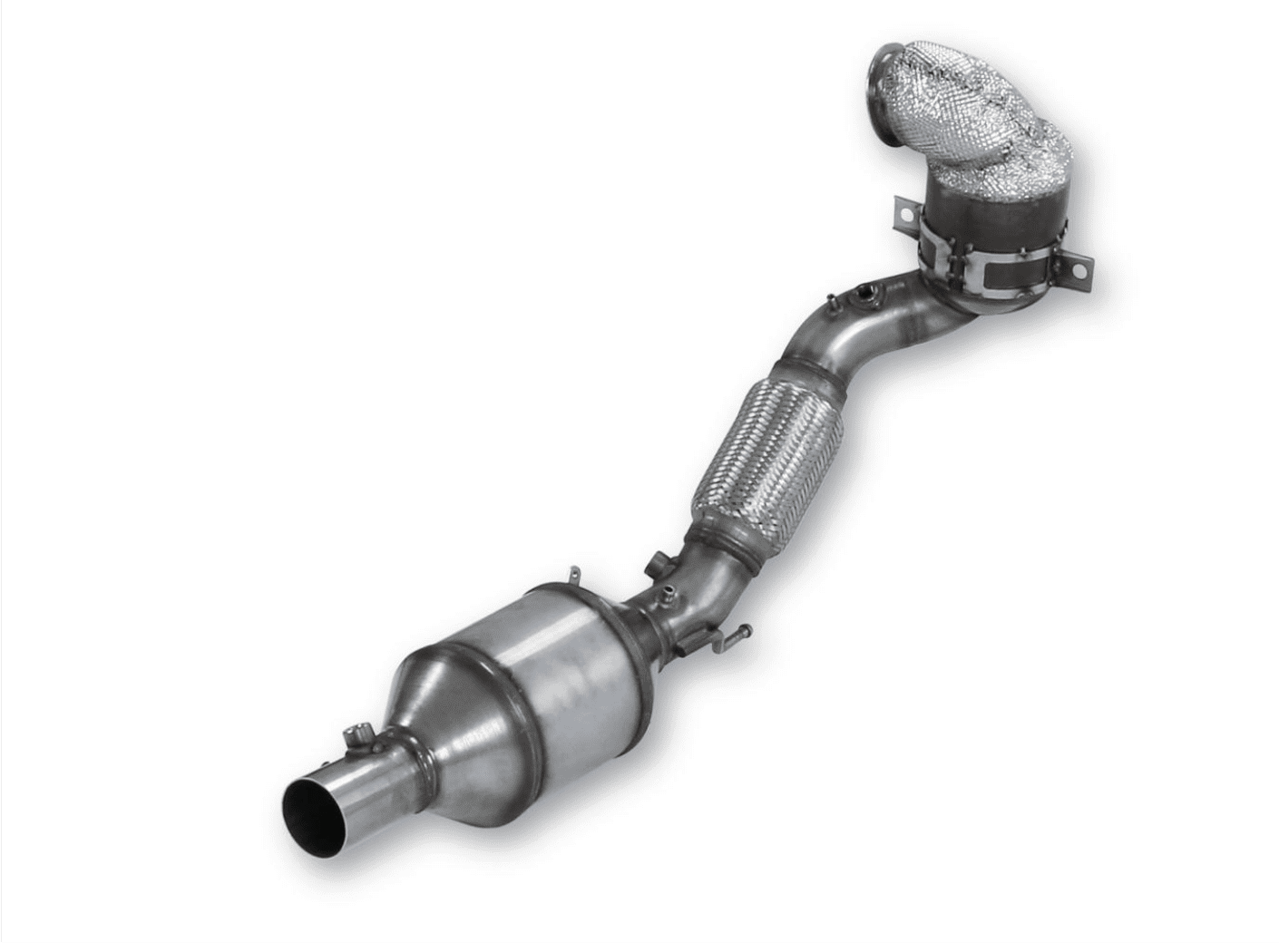 HJS Ø 76mm Vorderrohr / Downpipe mit Kat (Polo AW)