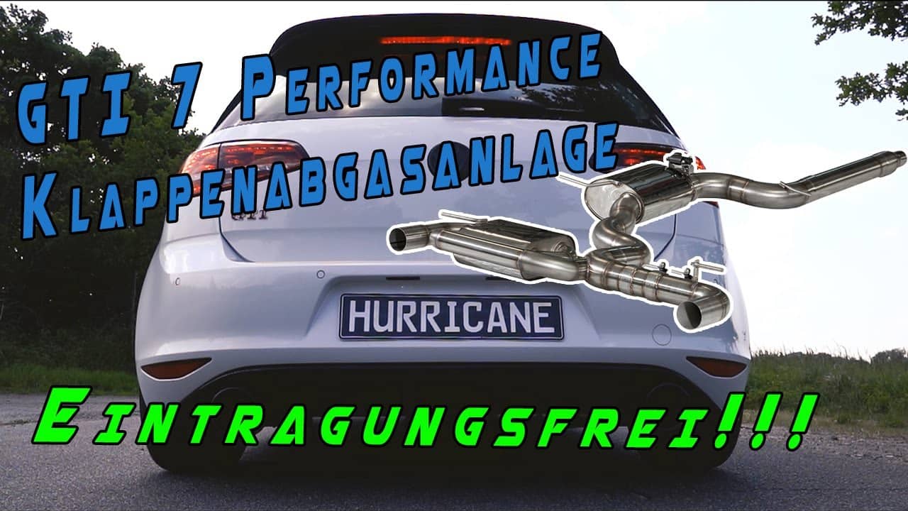 Hurricane 3,5" Auspuffanlage für VW Golf 7 GTI Performance VFL V3