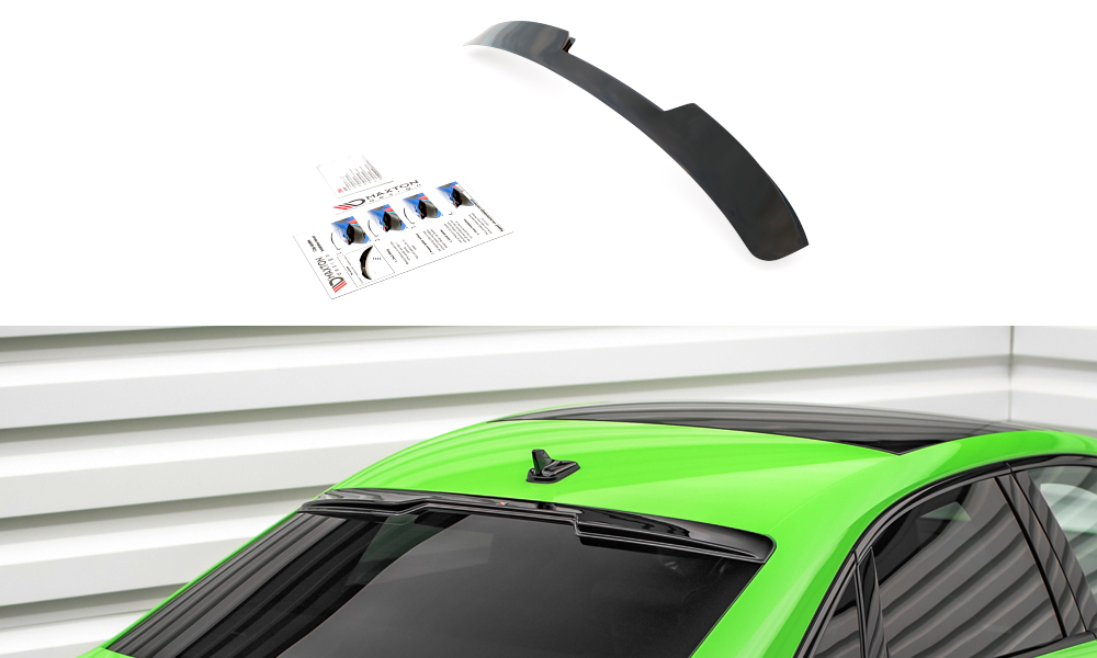 Maxton Design Heckscheiben Spoiler für Audi RS3 Limousine 8Y schwarz Hochglanz
