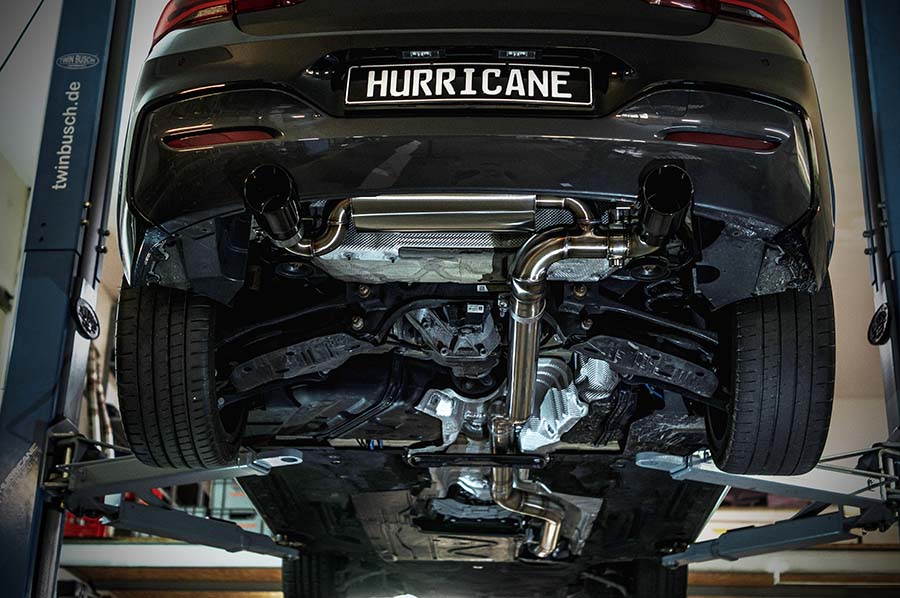 Hurricane 3,15" Abgasanlage für BMW F20 F21 M135i FL 320PS Hurricane 3,15" Abgasanlage für BMW F20 F21 M135i FL 320PS