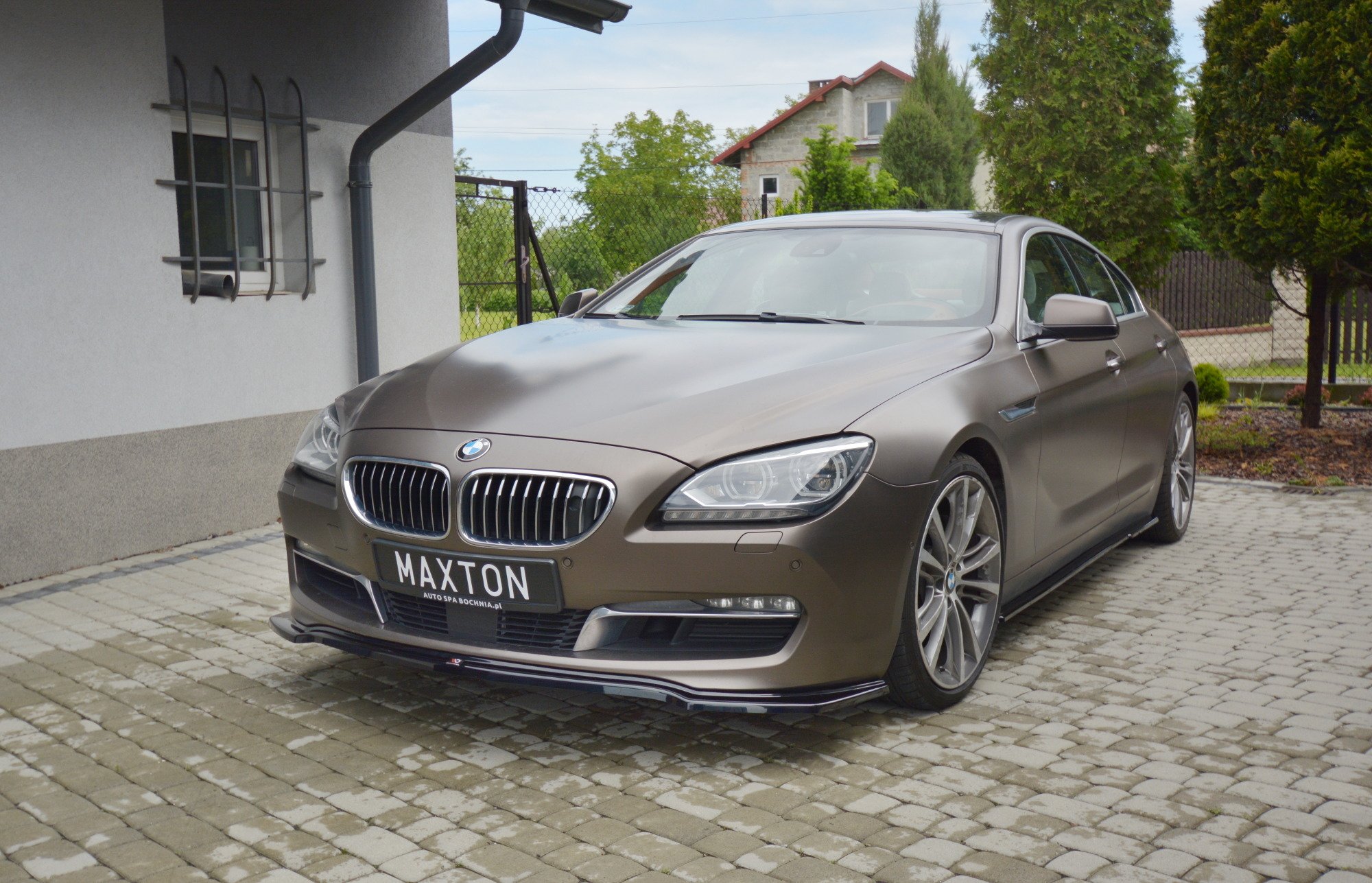 Maxton Design Front Ansatz für BMW 6er GRAN COUPÉ schwarz Hochglanz