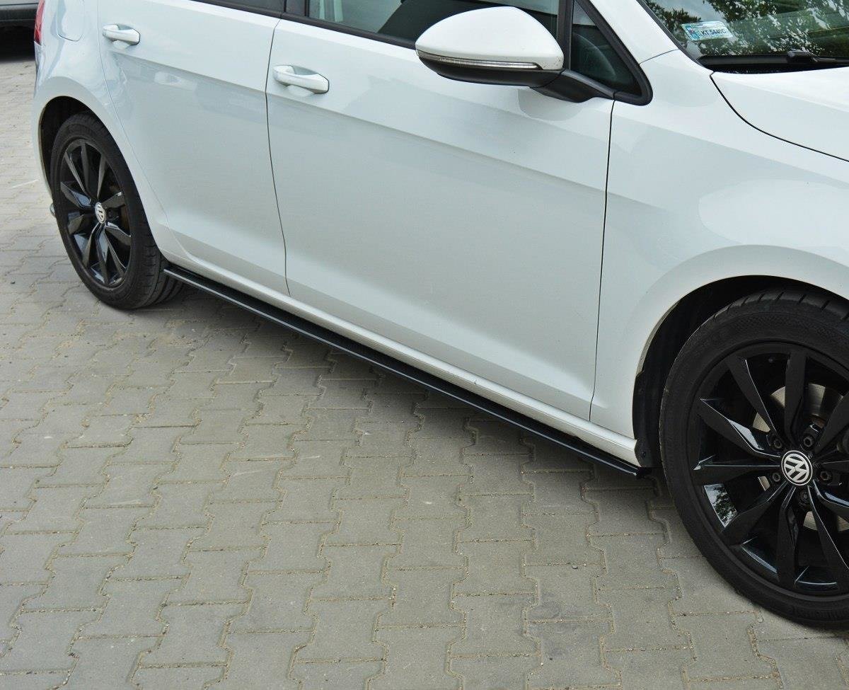 Maxton Design Seitenschweller Ansatz für VW Golf Mk7 Standard schwarz Hochglanz