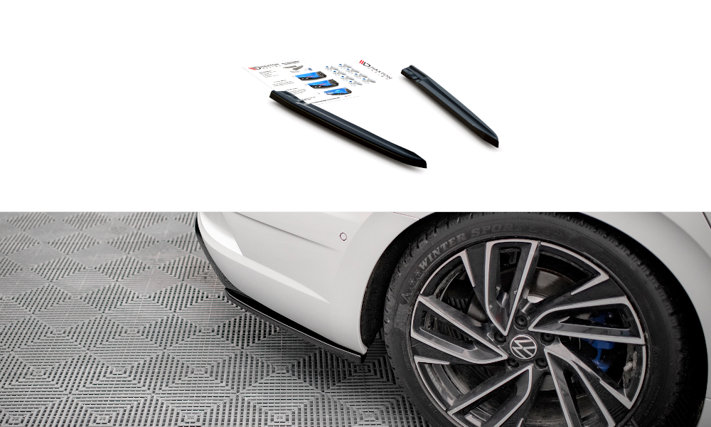 Maxton Design Heck Ansatz Flaps Diffusor für Volkswagen Arteon R schwarz Hochglanz