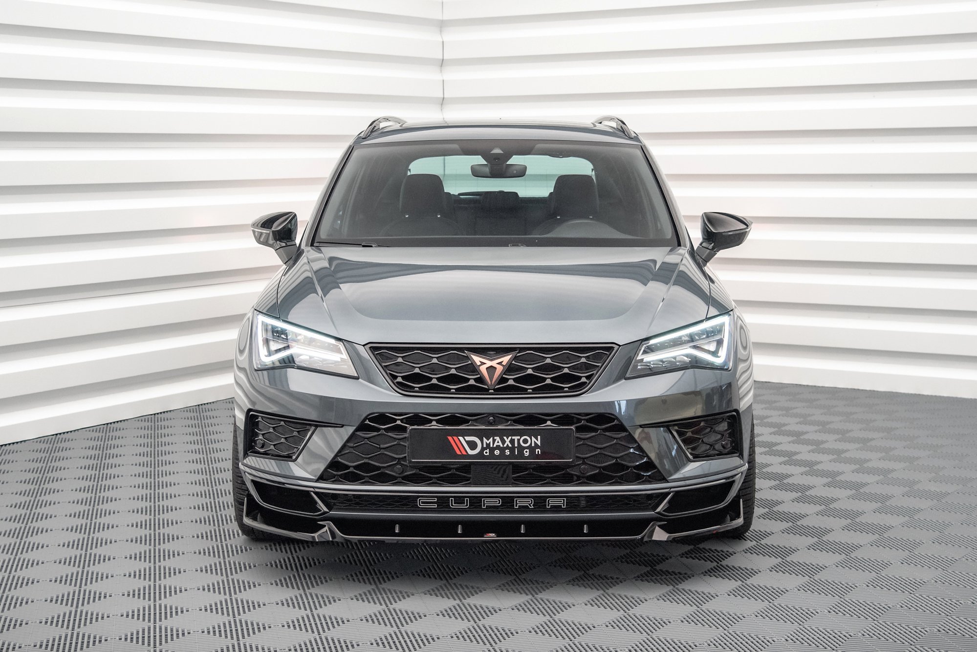 Maxton Design Front Ansatz V.1 für Cupra Ateca schwarz Hochglanz