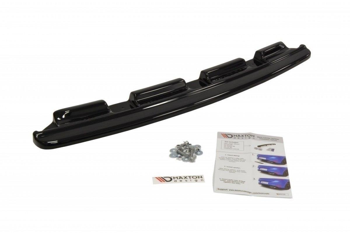 Maxton Design Mittlerer Diffusor Heck Ansatz für BMW 6er Gran Coupé M Paket  schwarz Hochglanz