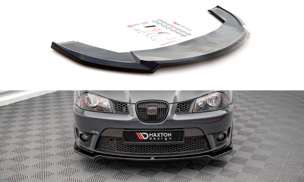 Maxton Design Front Ansatz V.3 für Seat Ibiza Cupra Mk3 schwarz Hochglanz