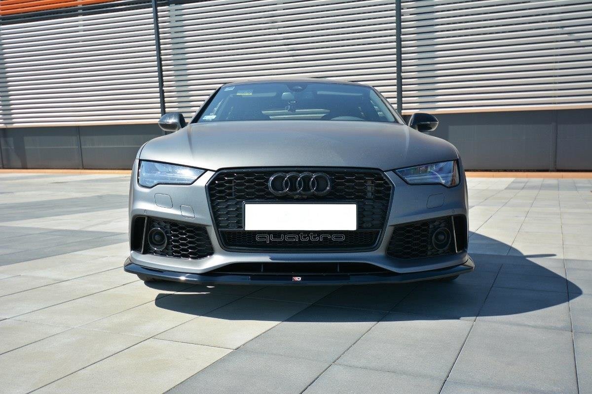 Maxton Design Front Ansatz V.2 für Audi RS7 Facelift schwarz Hochglanz
