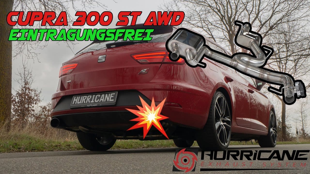 Hurricane 3,5" Auspuffanlage für Seat Leon Cupra ST 300 AWD 5F V1