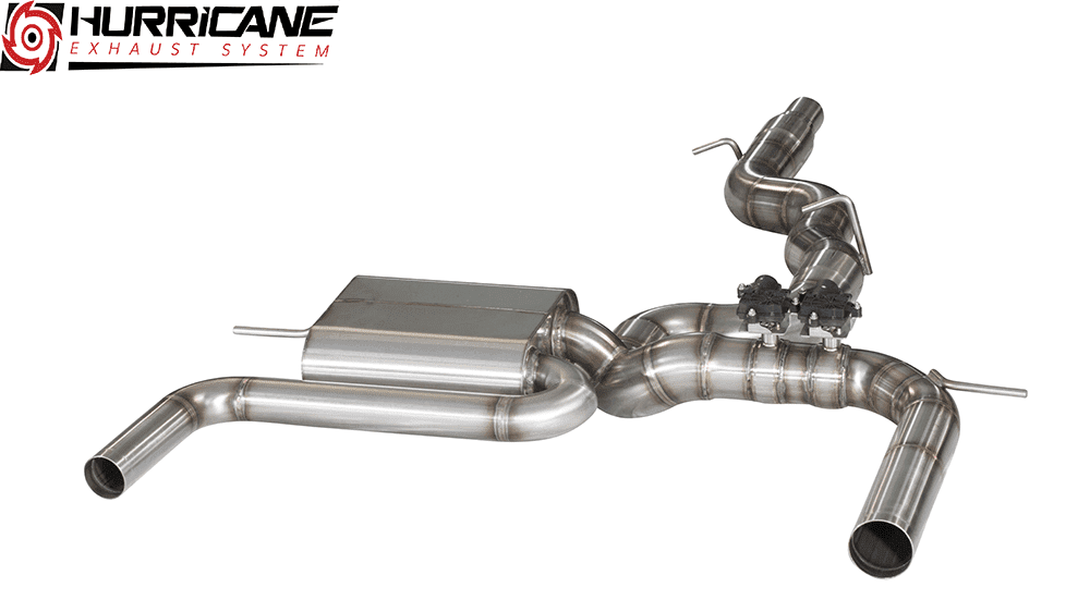 Hurricane 3,5" Auspuffanlage für VW Golf 7.5 R 310PS V2 Hurricane 3,5" Auspuffanlage für VW Golf 7.5 R 310PS V2