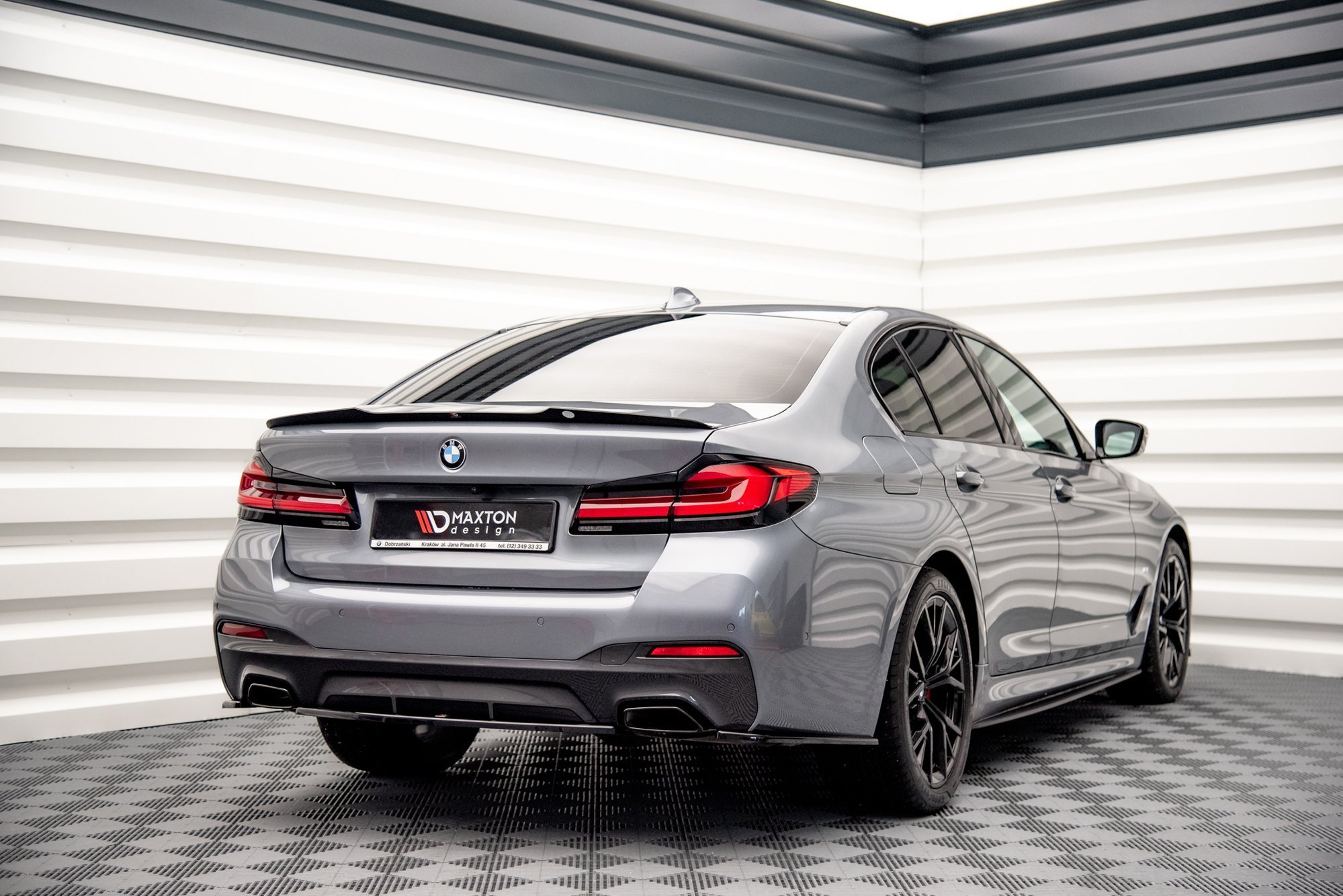 Maxton Design Spoiler CAP für BMW 5er G30 Facelift M-Paket schwarz Hochglanz