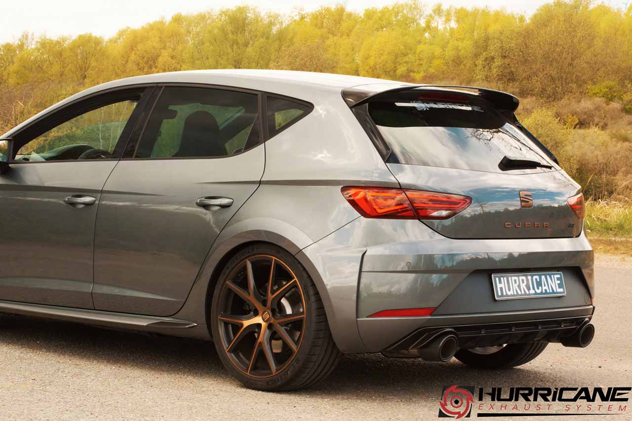 Hurricane 3,5" Auspuffanlage für Seat Leon Cupra R 310 PS Limited Edition 5F V3 Hurricane 3,5" Auspuffanlage für Seat Leon Cupra R 310 PS Limited Edition 5F V3