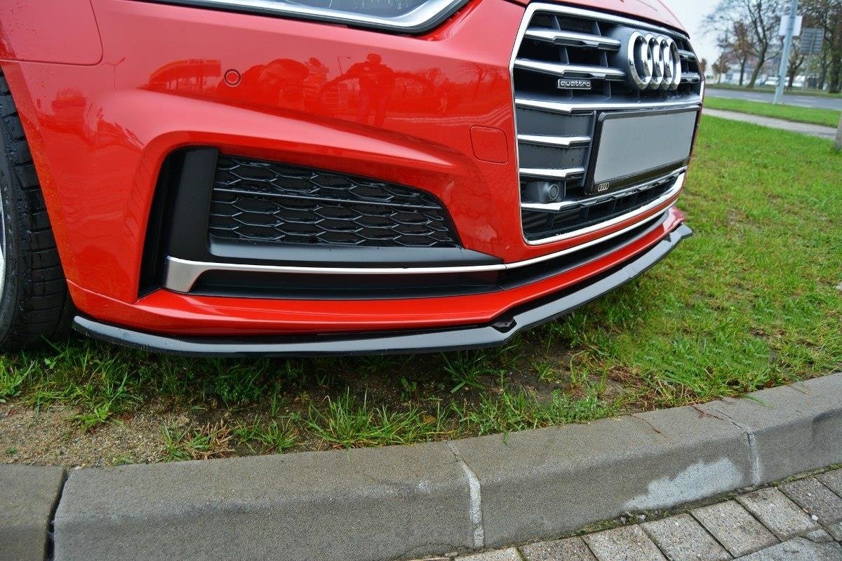 Maxton Design Front Ansatz V.2 für Audi A5 F5 S-Line schwarz Hochglanz