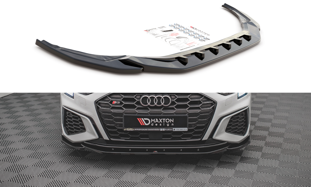Maxton Cup Spoilerlippe Front Ansatz V.4 für Audi S3 / A3 S-Line 8Y Maxton Cup Spoilerlippe Front Ansatz V.4 für Audi S3 / A3 S-Line 8Y