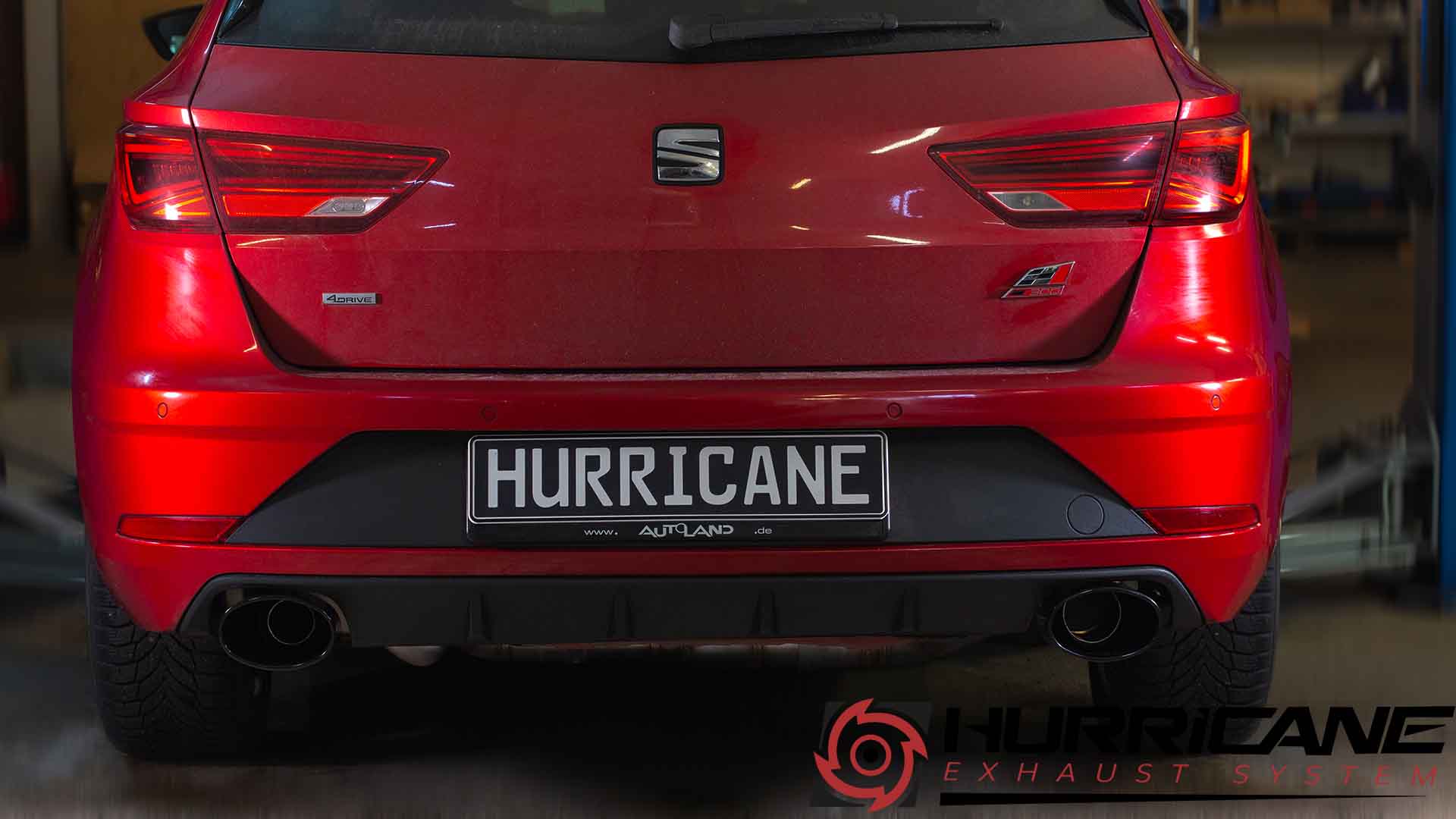 Hurricane 3,5" Auspuffanlage für Seat Leon Cupra ST 300 AWD 5F V1