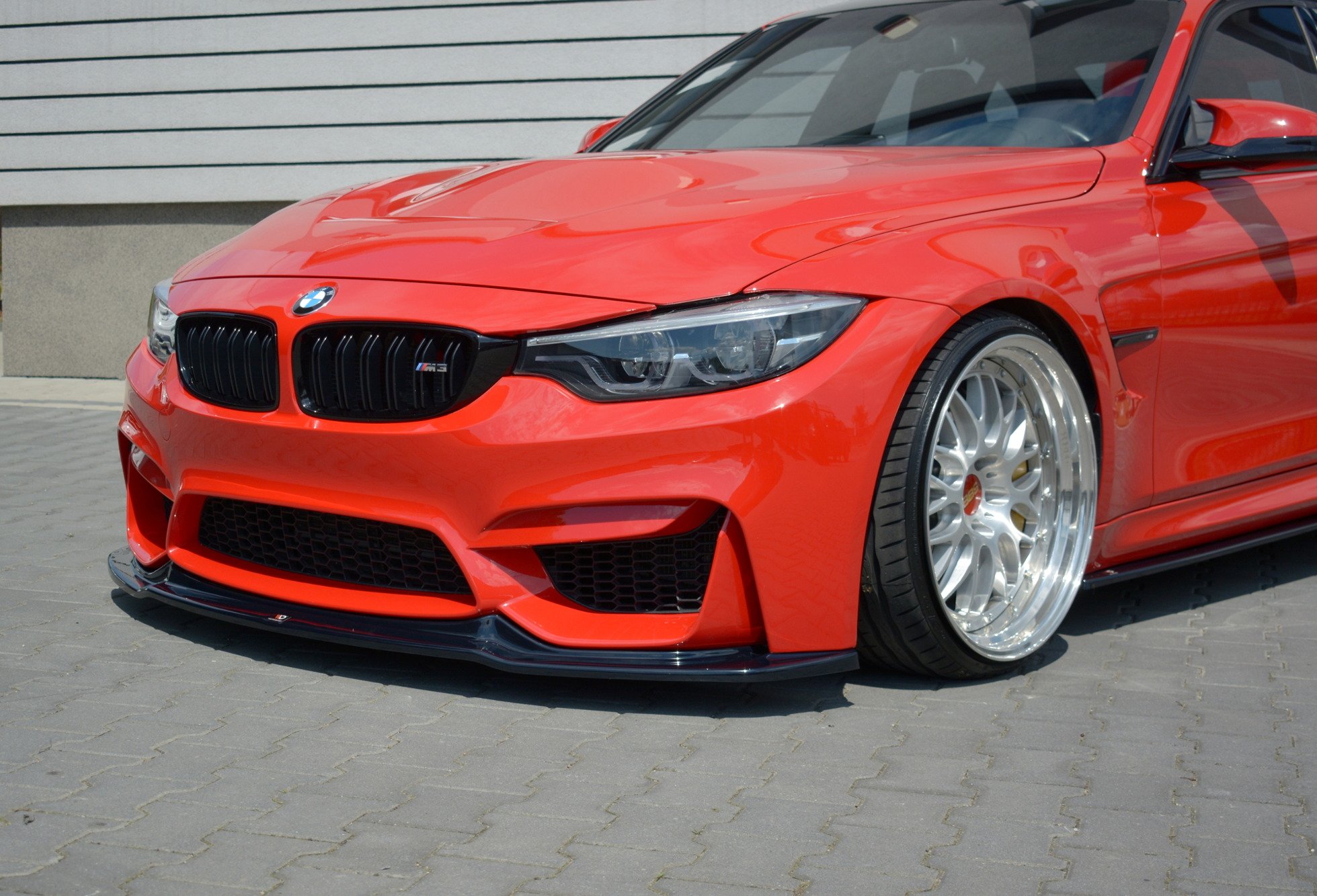 Maxton Design Front Ansatz V.1 für BMW M3 F80  schwarz Hochglanz
