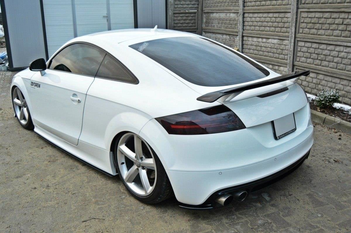 Maxton Design Heck Ansatz Flaps Diffusor für Audi TT S 8J schwarz Hochglanz