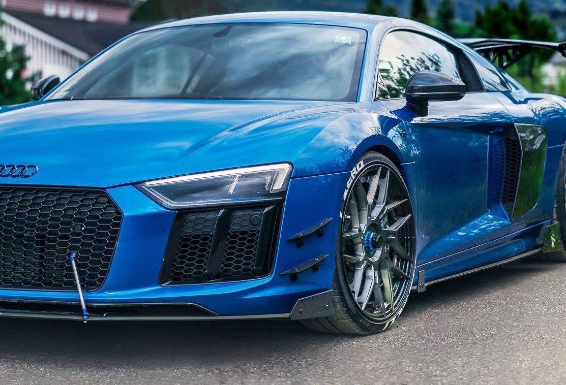 Maxton Design Stoßstangen Flaps Wings vorne Canards für Audi R8 Mk.