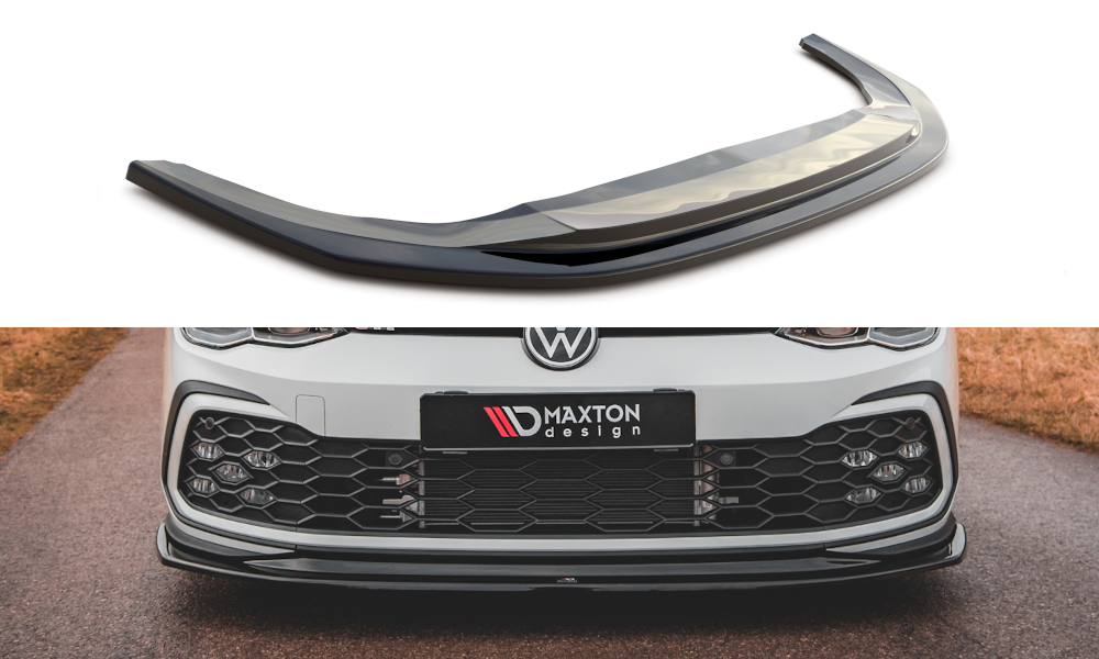 Maxton Design Front Ansatz V.5 für Volkswagen Golf 8 GTI schwarz Hochglanz