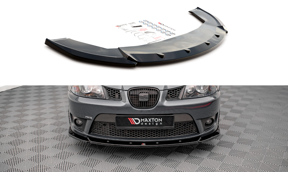 Maxton Design Front Ansatz V.2 für Seat Ibiza Cupra Mk3 schwarz Hochglanz