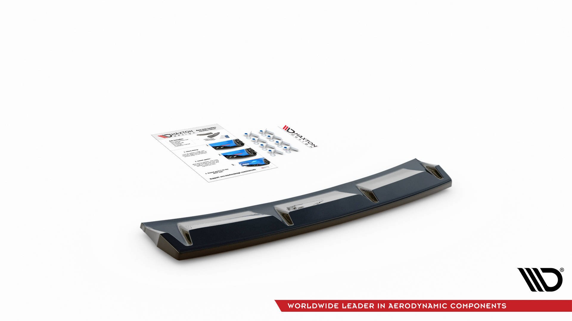 Maxton Design Mittlerer Diffusor Heck Ansatz für Audi S3 Sportback 8Y schwarz Hochglanz