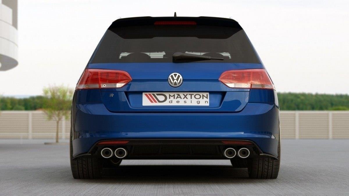 Maxton Design Heck Ansatz Flaps Diffusor für VW GOLF 7 R VARIANT schwarz Hochglanz