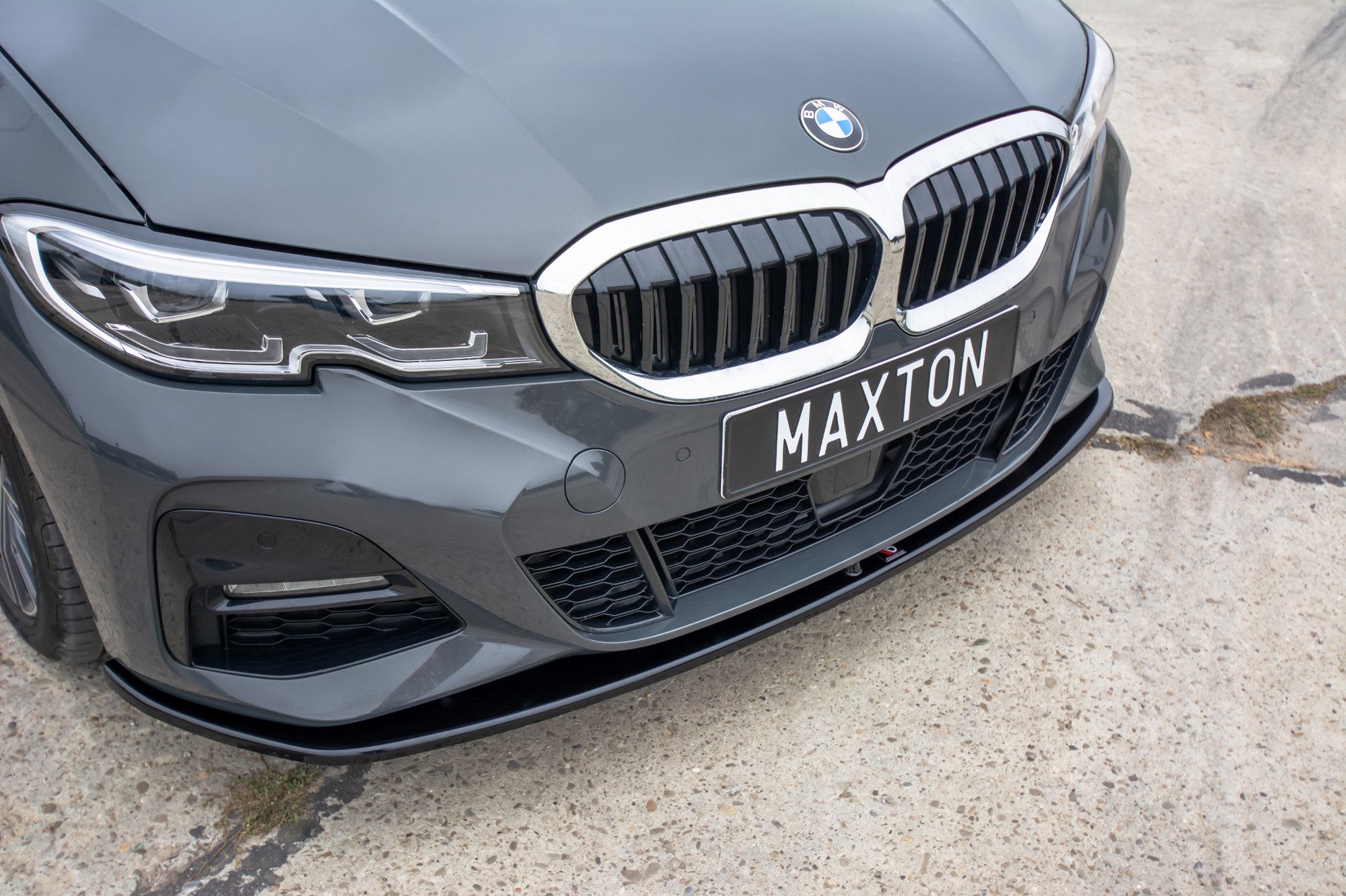 Maxton Design Front Ansatz V.3 für BMW 3er G20 M Paket schwarz Hochglanz