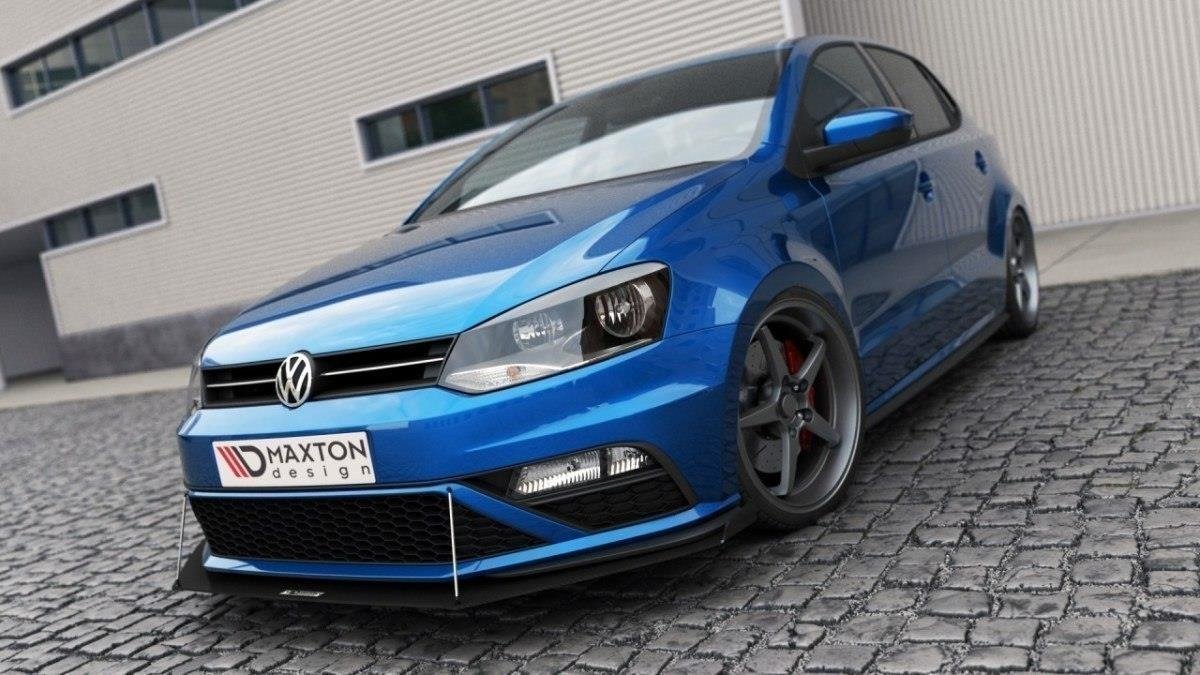 Maxton Design Racing Front Ansatz für VW POLO MK5 GTI Facelift mit Wings