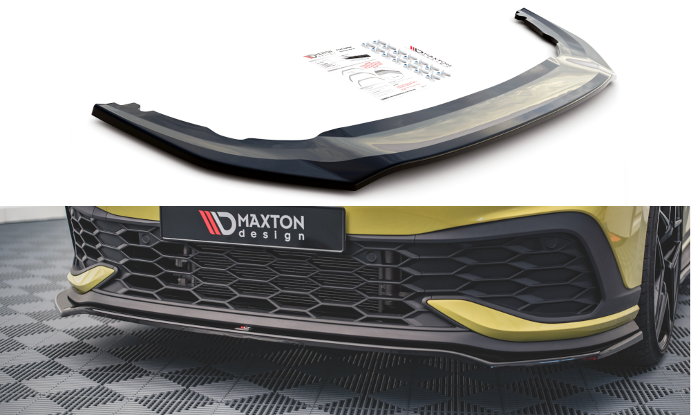 Maxton Design Front Ansatz V.3 für Volkswagen Golf 8 GTI Clubsport schwarz Hochglanz