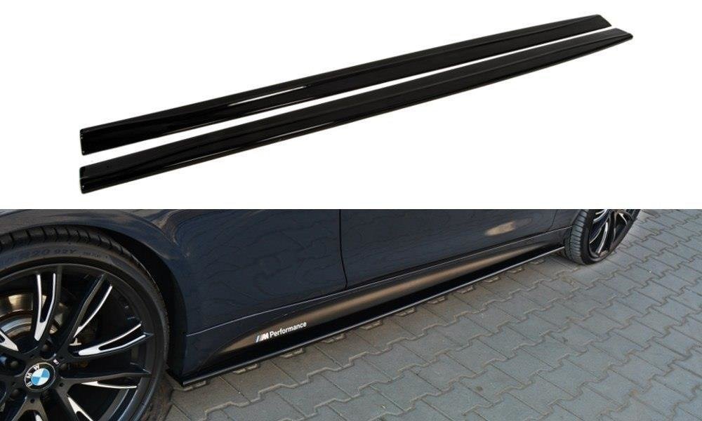Maxton Design Seitenschweller Ansatz für BMW 4er F32 M Paket schwarz Hochglanz