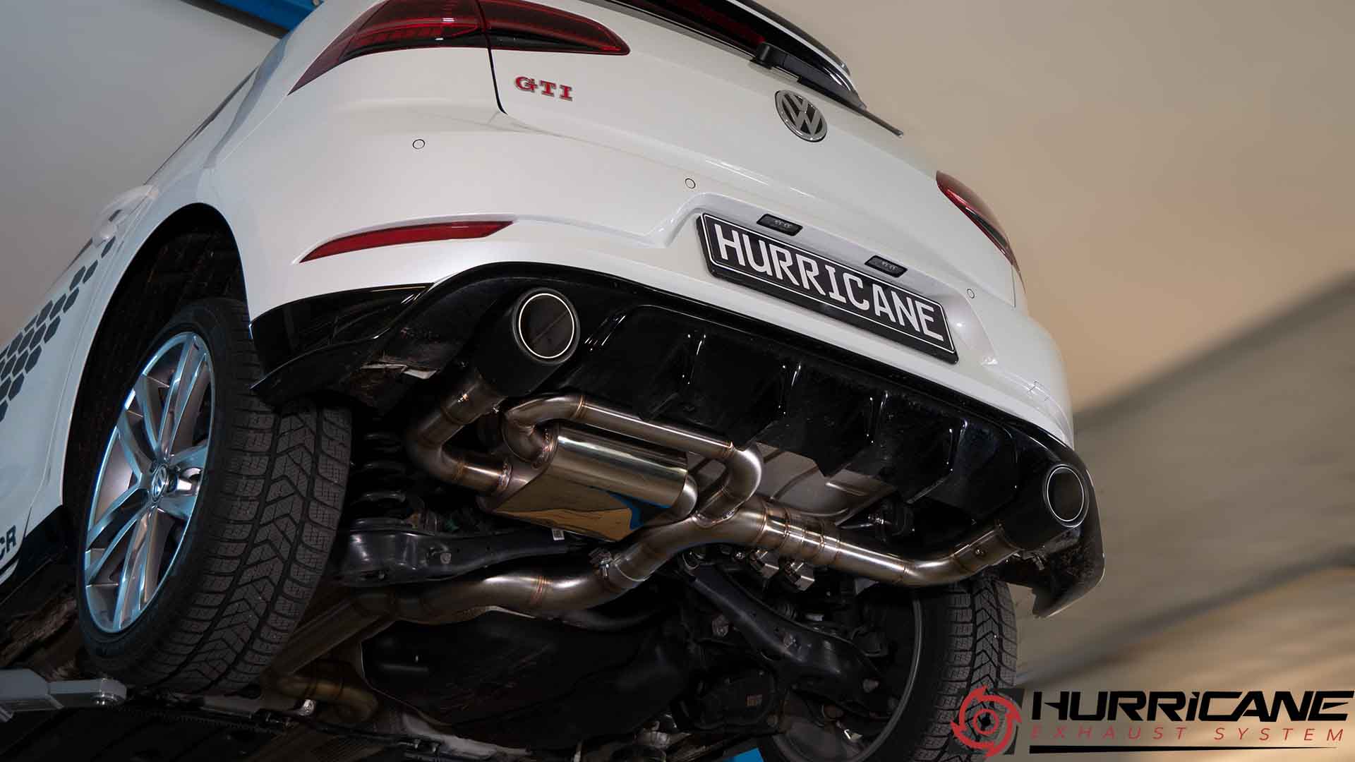 Hurricane 3,5" Auspuffanlage für VW Golf GTI 7.5 TCR OPF V2 Hurricane 3,5" Auspuffanlage für VW Golf GTI 7.5 TCR OPF V2
