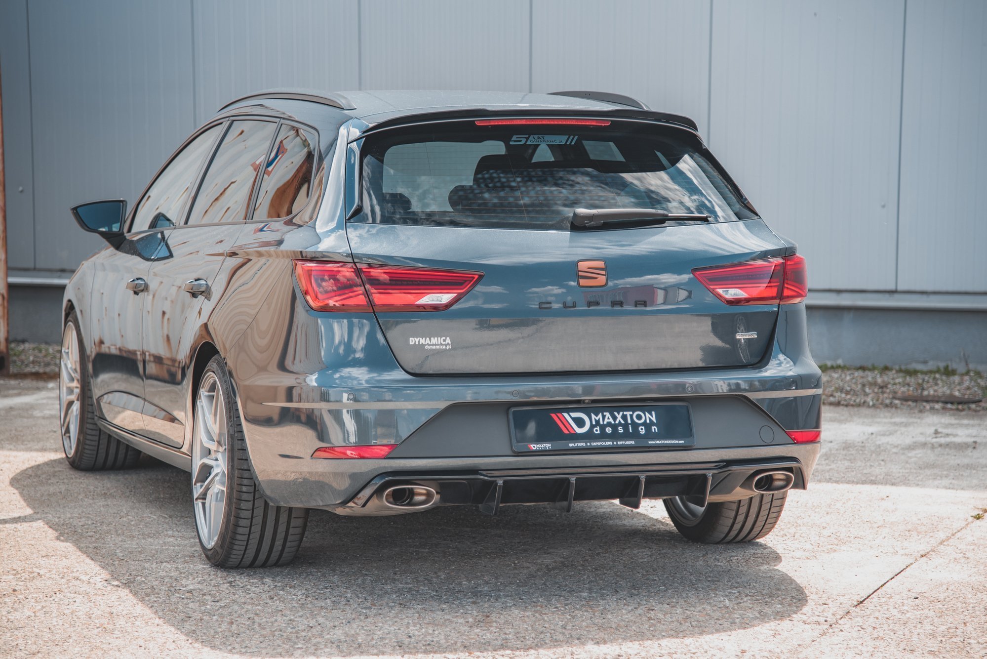Maxton Design Diffusor Heck Ansatz V.2 für Seat Leon Cupra ST Mk3 FL schwarz Hochglanz