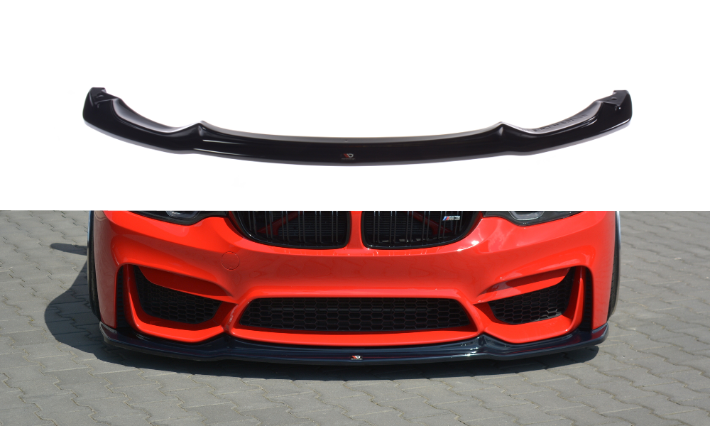 Maxton Design Front Ansatz V.1 für BMW M3 F80  schwarz Hochglanz